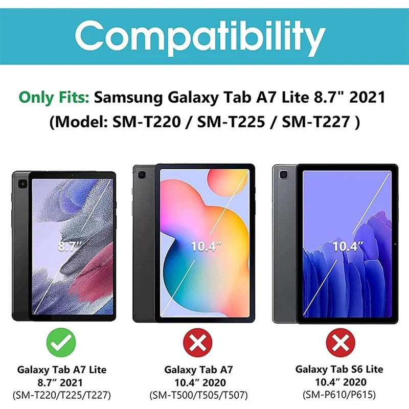 Tablet para Samsung Galaxy Tab a7 Lite Silicone Soft Shell Capa Airbag Bolsa de Proteção Transparente para Sm-t220 Sm-t225 8.7 Case - Imagem 2
