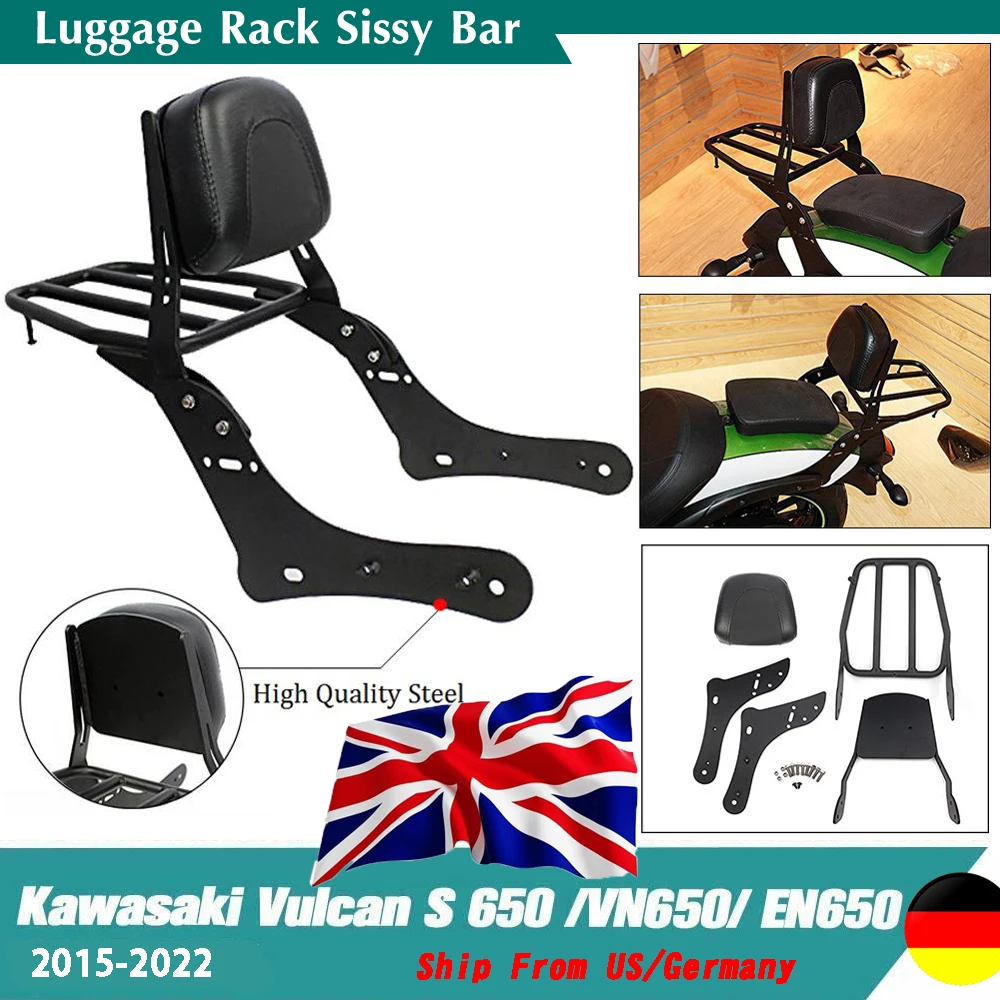 Rear Luggage Rack Support Backrest Carrier Sissy Bar Passenger Seat For