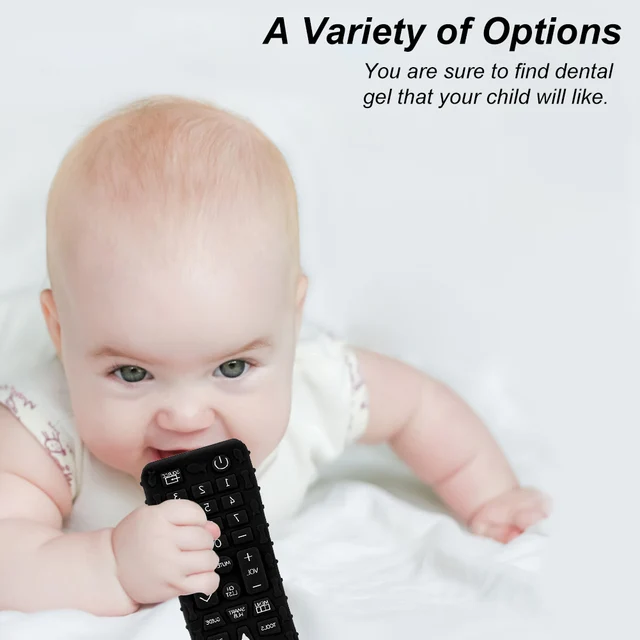 Mordedor de Silicona Negro para Bebé, Juguete de Dentición con Mando a  Distancia
