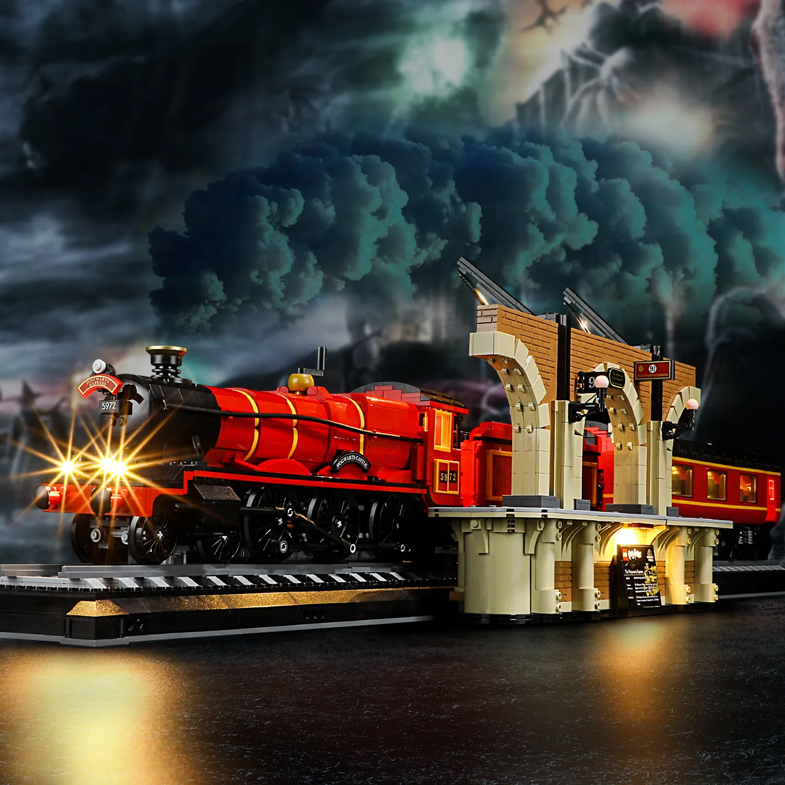 Hprosper Led Light Per Il 76405 Harry Potter Hogwarts Express Collectors Edition Lampada Decorativa (Non Includere Blocchi Di Costruzione Lego)
