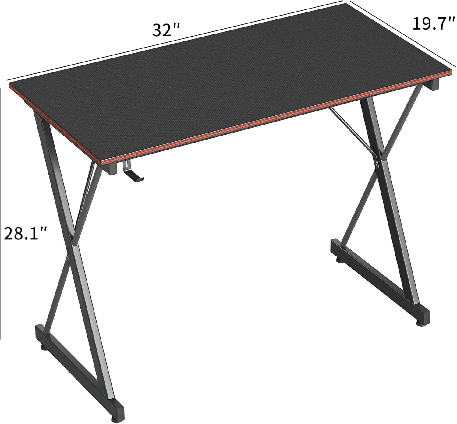 Office Desk，This  gamimg table is supported by a sturdy steel frame and features 3