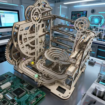 Wooden Slide Model Puzzle – DIY Assembly Kit 1