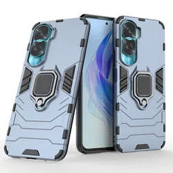 Ultimate Armor Shockproof Case with Metal Ring Stand and Bumper Protection for Honor 30S (Blue)