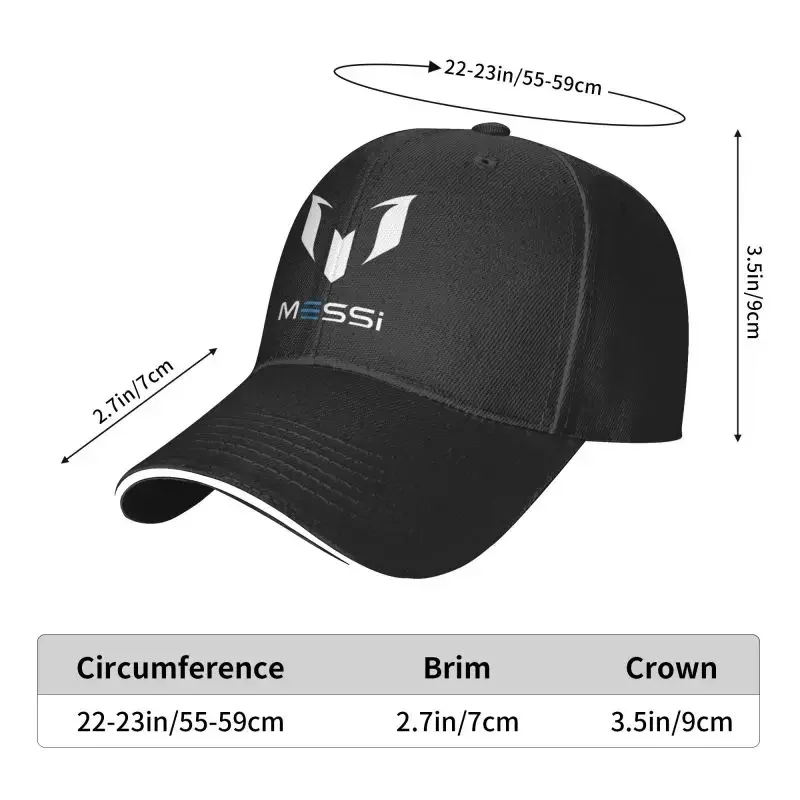 Custom White Messis 10 Football Soccer Baseball Cap Women Men Personalized Adjustable Unisex Dad Hat Spring 4