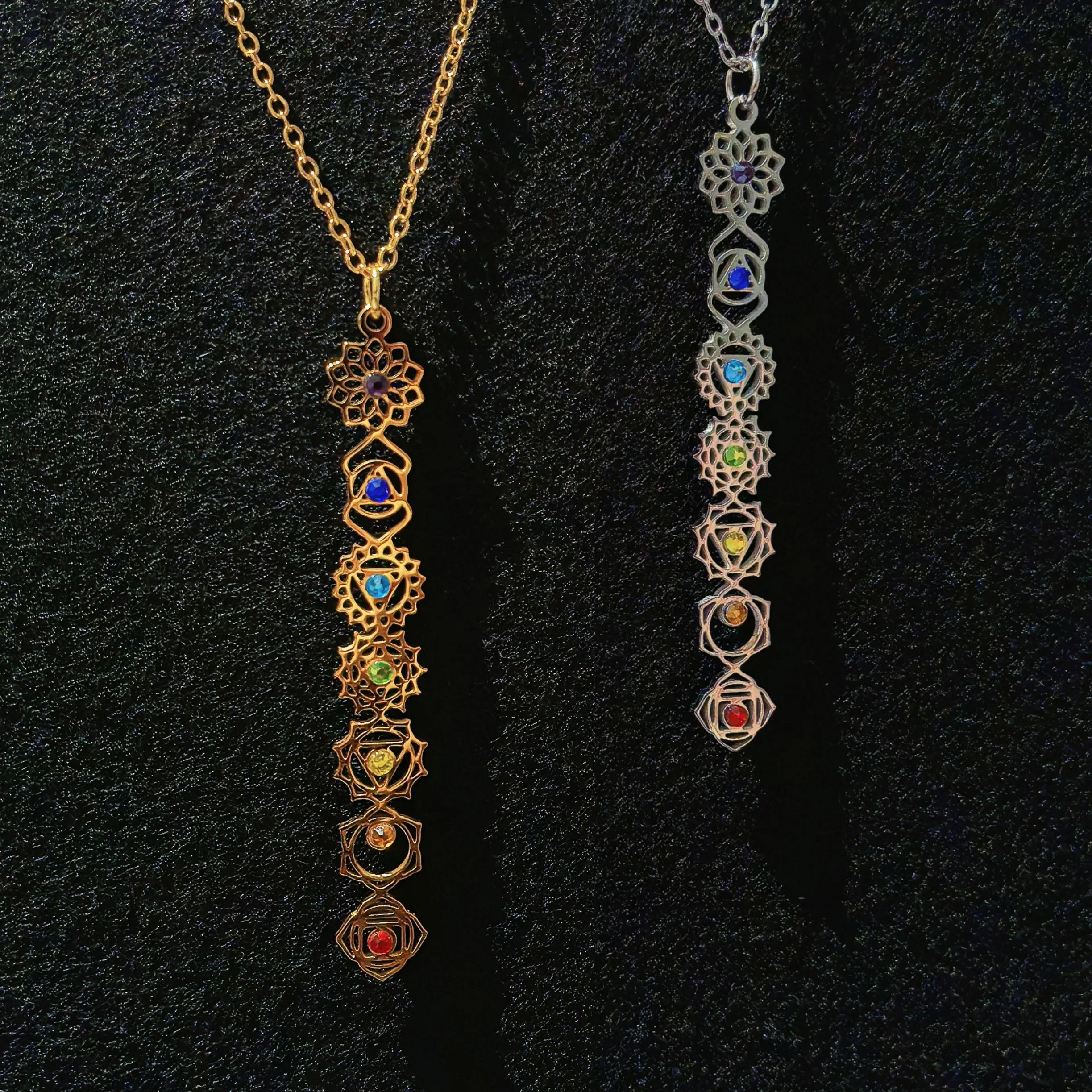 7 Chakra Zircon Necklace 2