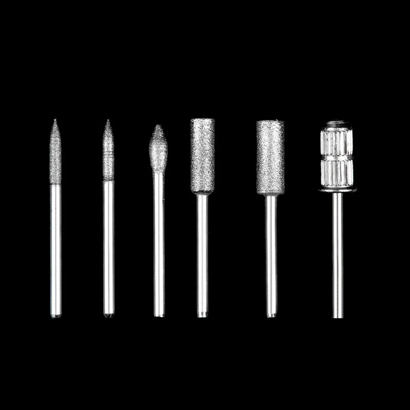 Nail Drill Bits Electric File Cuticle Cutter Tips Clean Burr Sander Manicure Nail Sanding Bands DIY Tool 12pcs/Set