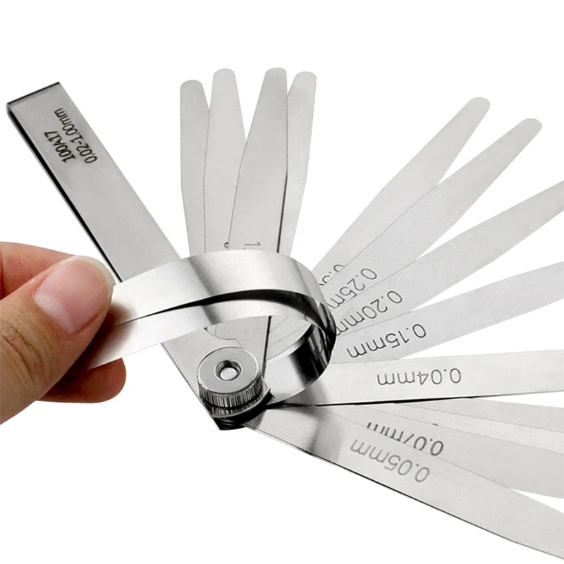 100A Gauge Micrometer Stainless Steel Thickness Gauge Manual Gap Measuring Instrument 17pcs