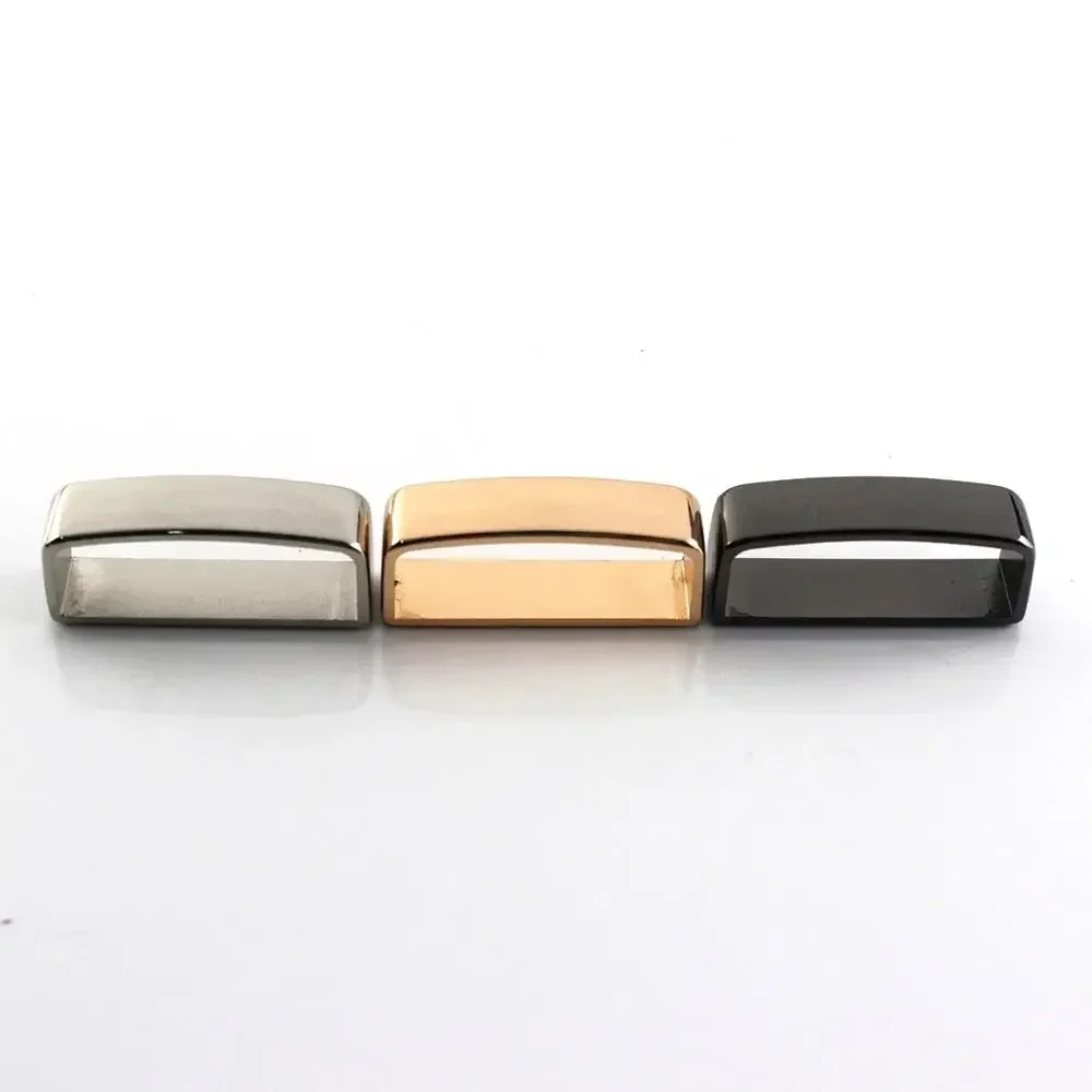 Metal D Ring Buckle 2Pieces Belt Keeper Metal D Shape Belt Strap Loop Ring Alloy Buckle Leather Craft DIY Parts Accessories
