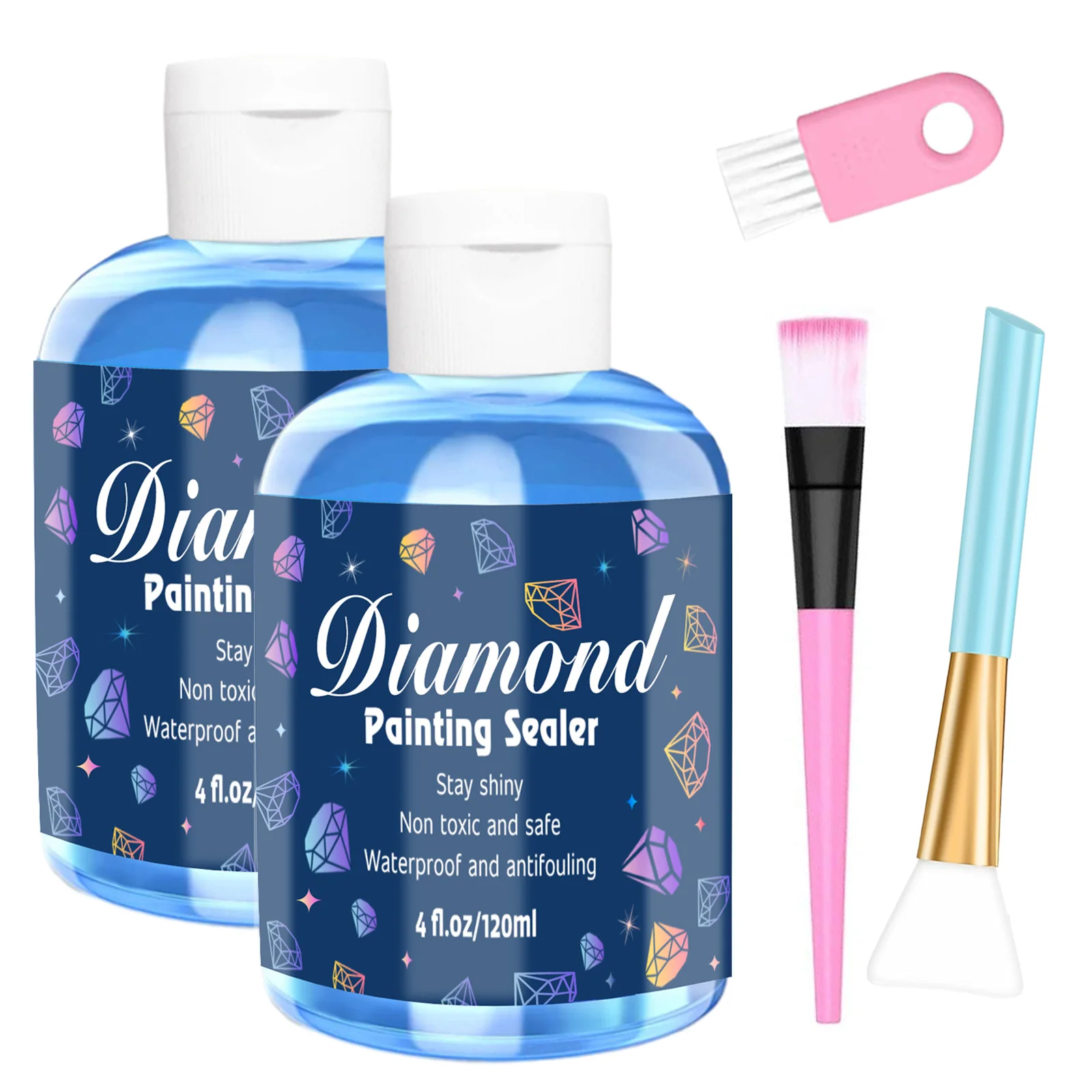 Diamond Painting Sealer, 240ml/120ml, 5D, Glue, Permanent Hold & Shine Effect, Conserver for Jigsaw Puzzles