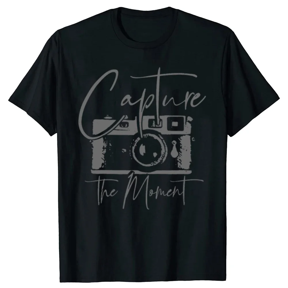 Lustiges T-Shirt mit Aufschrift „I'm About To Snap Photography Photographer Camera“ für den Sommer, grafisches Baumwoll-Streetwear-Kurzarm-Geschenk-T-Shirt für Männer