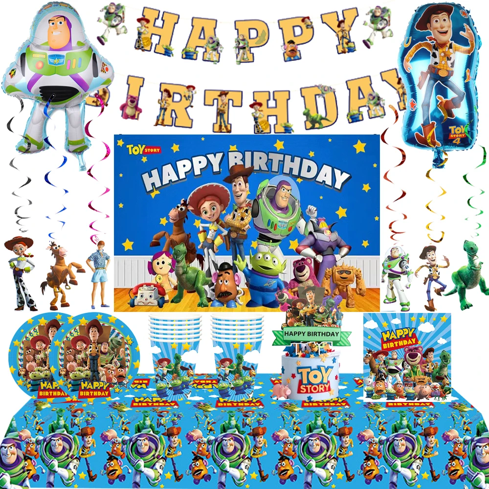 Disney Toy Story Birthday Party Supplies Balloon Bouquet Plates Cups