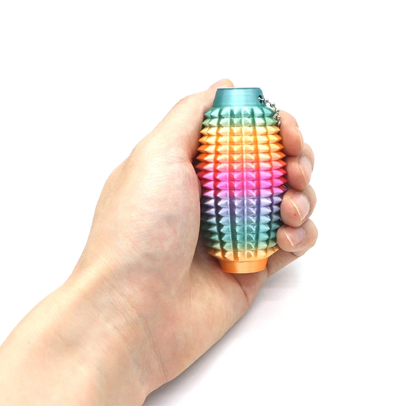 손가락 끝 스트레스 릴리프 마사지 키 체인 Little Ouchies Fidget Mini Grippie 자극 불안 완화 키 체인 펜던트 선물
