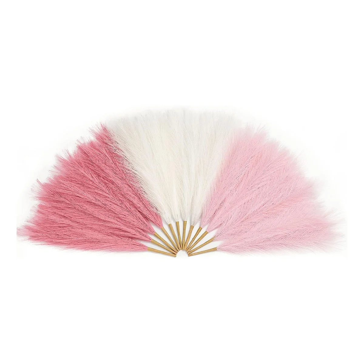 

Pampas Grass Pink 12Pcs 17.7 Inch, Faux Pampas Grass Pink Pampas Decor, Artificial Pampas Grass Short Blush Wedding B