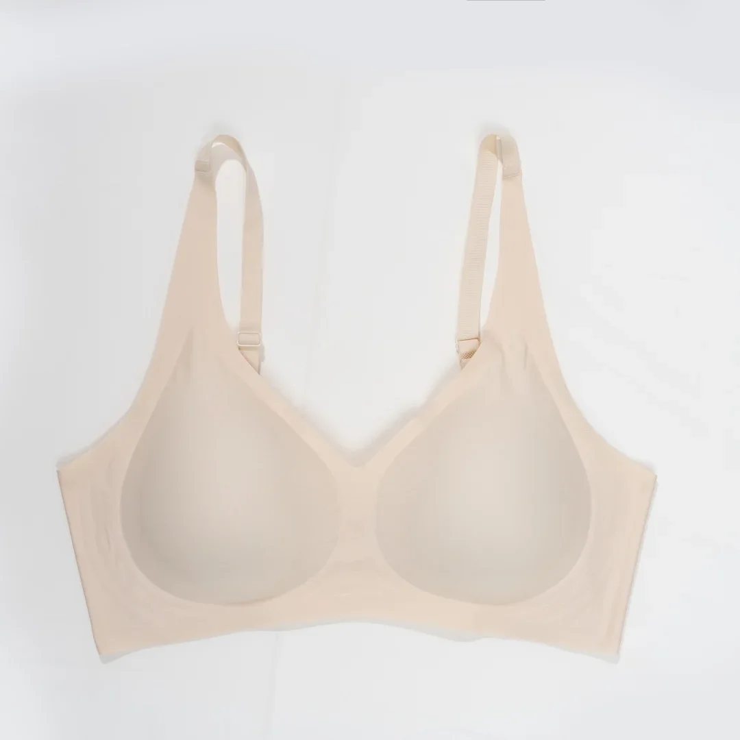 Soutiens-gorge en gelée grande taille pour femmes, sans armatures, à couvrance totale et offrant un bon maintien.
