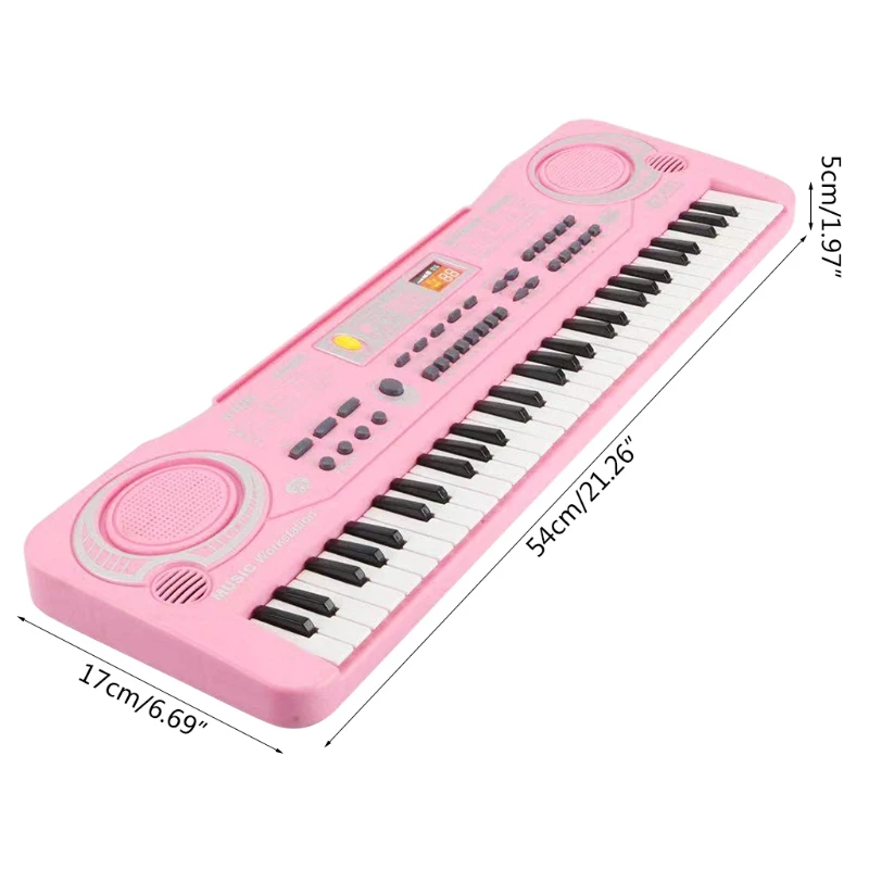 Keyboard Piano, 61 Keys Portable Electronic Piano for Kids, Digital Music Piano Keyboard Educational for Girls Boys