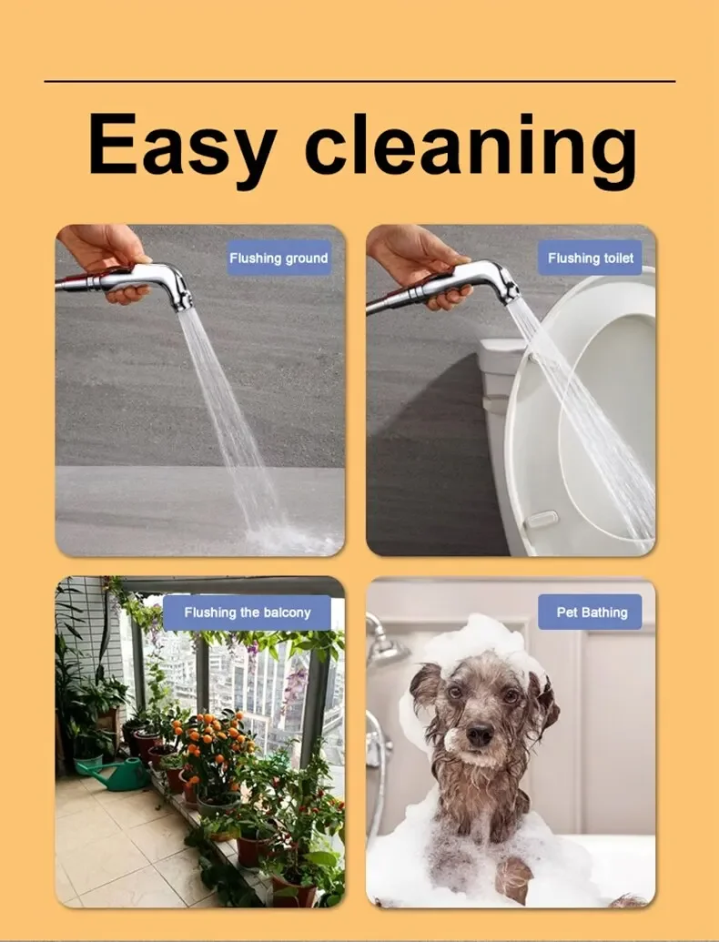 Description Picture 5 of itemHousehold Toilet Flush Gun Faucet Toilet Cleaner Flush Gun Matching Nozzle High Toilet Sprayer Pressure Booster Bidet Head