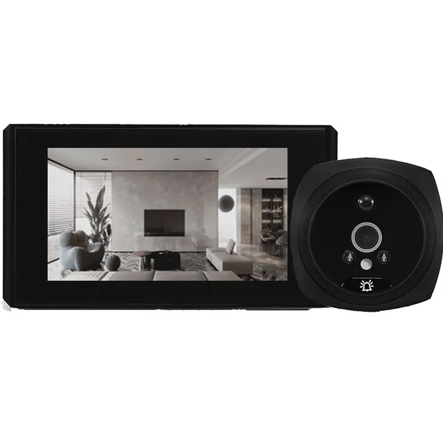 door video intercom Video Peephole Camera 4.1&Quot Display 135° Super Wide-Angle Field Of View Monitor Digital Ring Doorbell Video Voice Record camera intercom system Door Intercom Systems