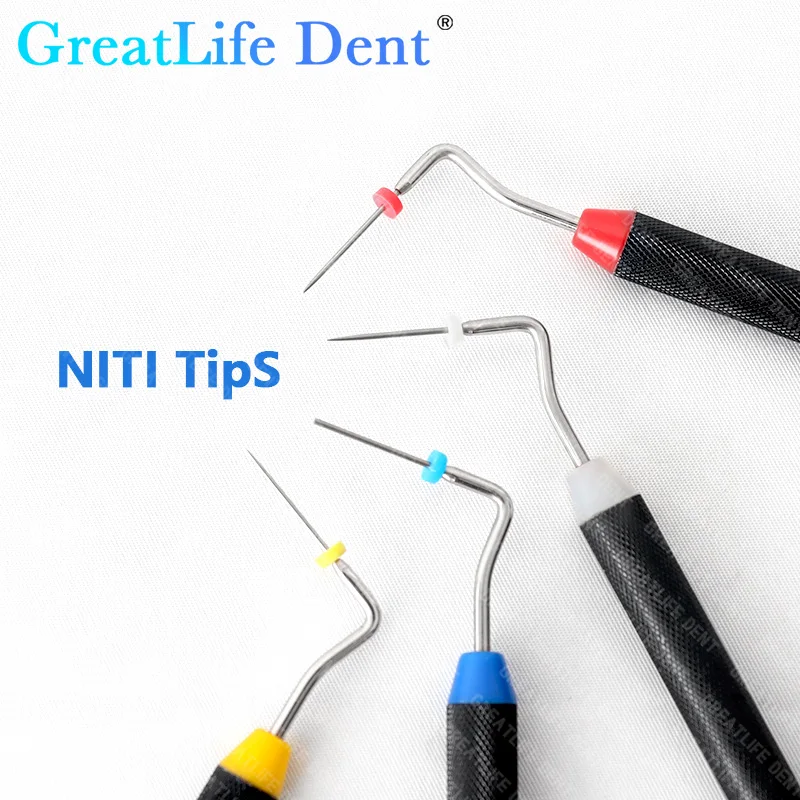 GreatLfie Dent Dental Endo Hand Plugger Endodontics Instruments NITI / Stainless stell Tip Dentist Dentistry Tools