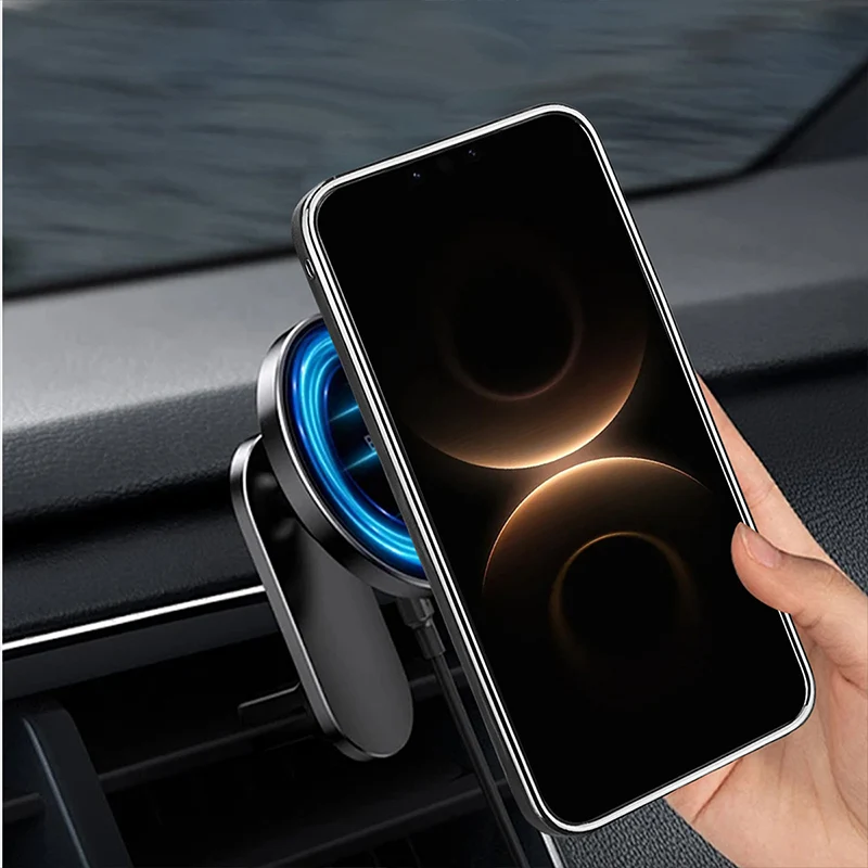Magnetic Leather Electroplated Protective Phone Case with Wireless Charging Compatibility