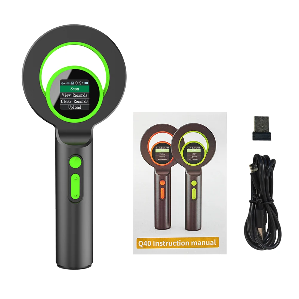 Animal Microchip Pet Tag Scanner ID Reader RFID Animal Labels Handheld Reader BT+USB+2.4G 240pcs Informations Storage Function