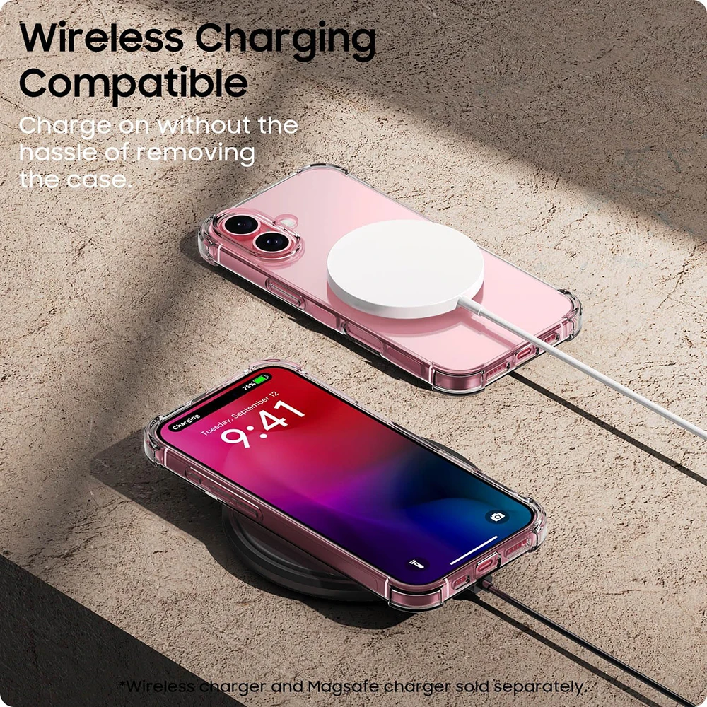 Shockproof Silicone Soft Case - Ultra Thin Clear Back Cover & Slim Shell