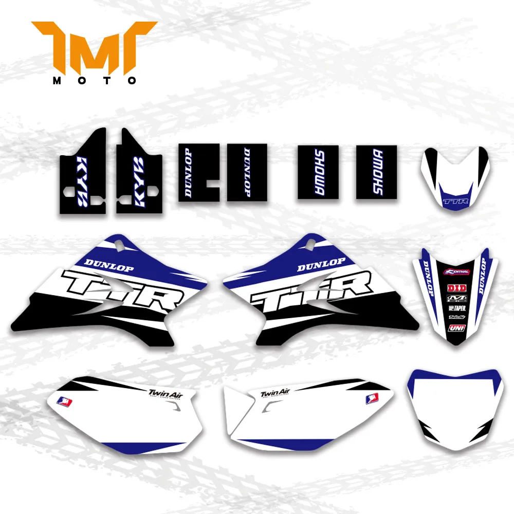 TMT Motorcycle Team Style Graphics Background DECALS STICKERS for Yamaha TTR50 TTR 50 2006- 2013 Motorbike Motocross Decoration motorrad gloves for yamaha n max 155 160 nmax155 nmax125 2015 2023 motocross motorbike motorcycle off road motor racing gloves