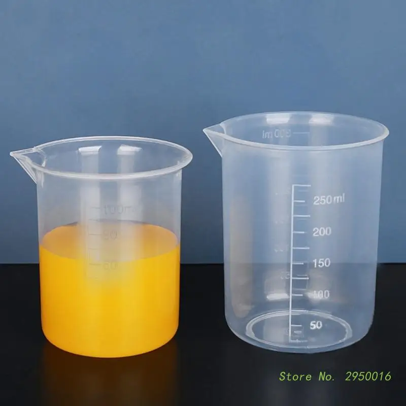 

10Pieces Reusable Plastic Measuring Cups Pouring Cups Food-Grade 50ml/100ml/150ml/250ml for Measure/Mix Paint Cooking