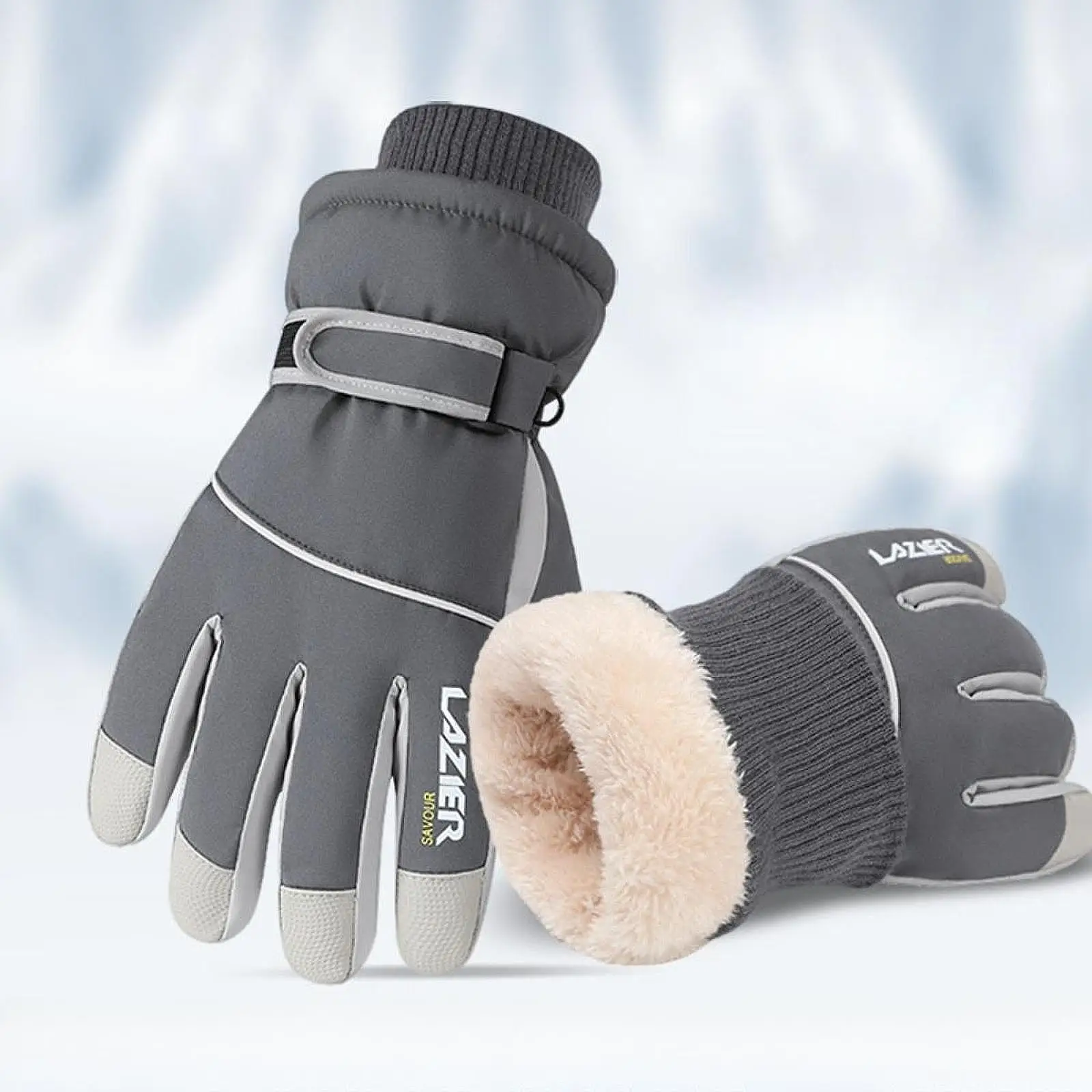 Winter Ski Gloves Windproof Gloves for Men and Women Touchscreen Snow Gloves Hand Warm Full Finger Breathable Wear Resistant 5