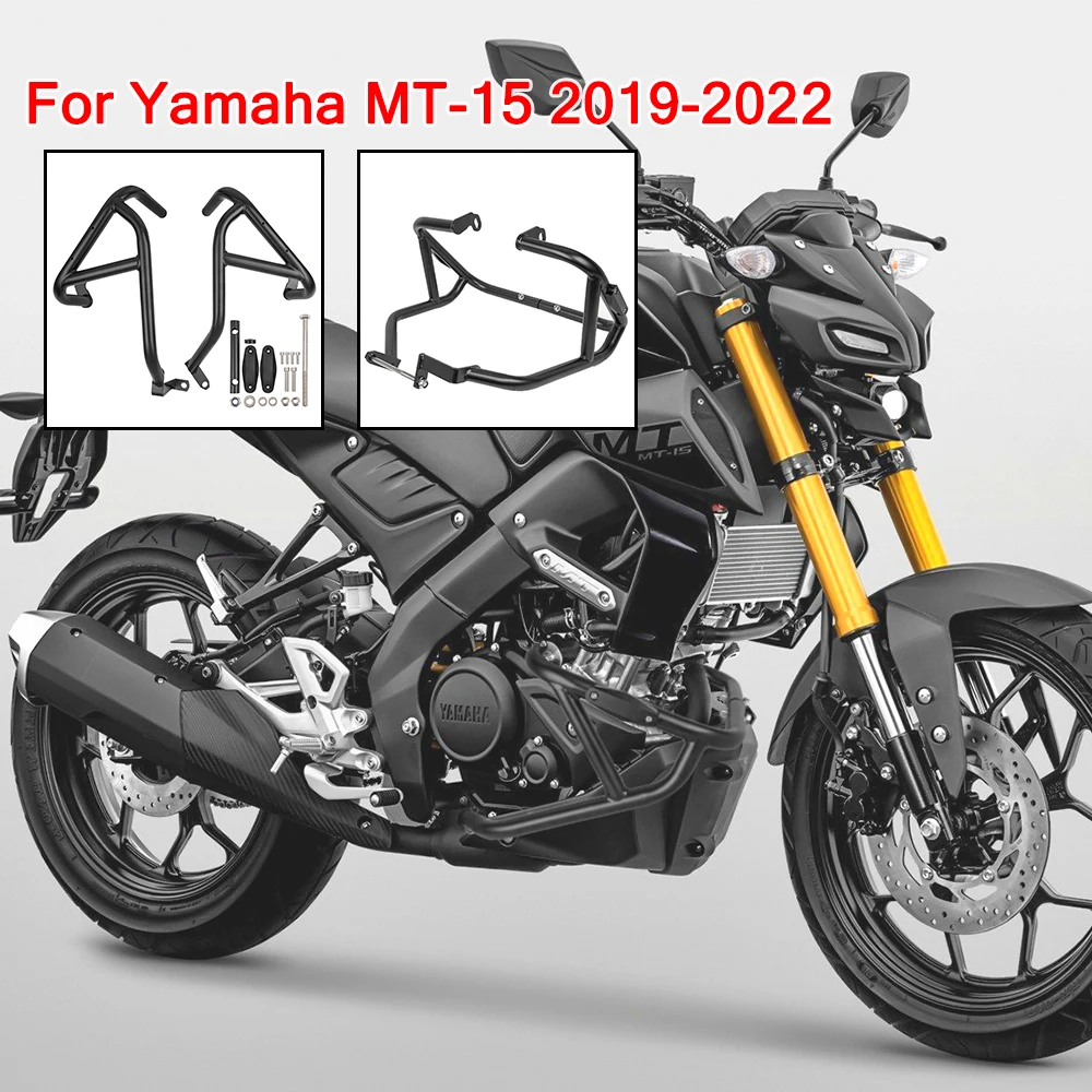 

For Yamaha MT-15 MT15 2019-2022 2021 Motorcycle Accessories Highway Engine Guard Crash Bars Bumper MT 15 Frame Falling Protector