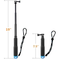 Handheld Extendable Gopro Selfie Stick Aluminum Monopod Go Pro Stick for GoPro Hero 9 8 7 6 5 4 SJCAM SJ8 Sj6 Xiaomi Accessories - Image 2