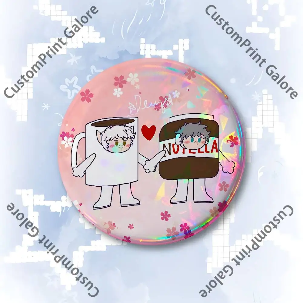 S-Slendytubbies Enamel Pin Tinplate Round Brooch - Cosplay Nijigen Otaku Culture Collectible