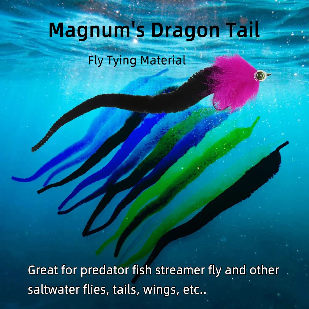 11 Code Wiggle Tail Per Fly Tying, Colori Assortiti, Mangum Dragon Tails, Tigofly