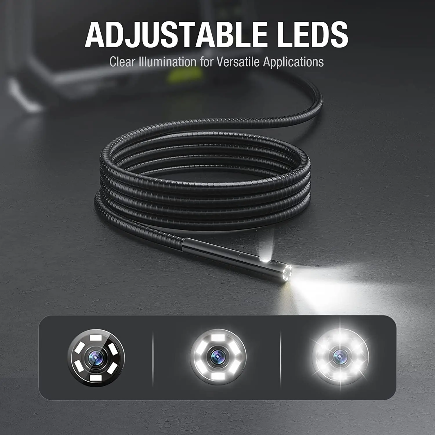 TESLONG NTS500 5.0 LCD Screen 5.5mm Dual Lens Industrial Endoscope Camera 1080P IP67 Pipe Car Inspection Borescope 32GB 6