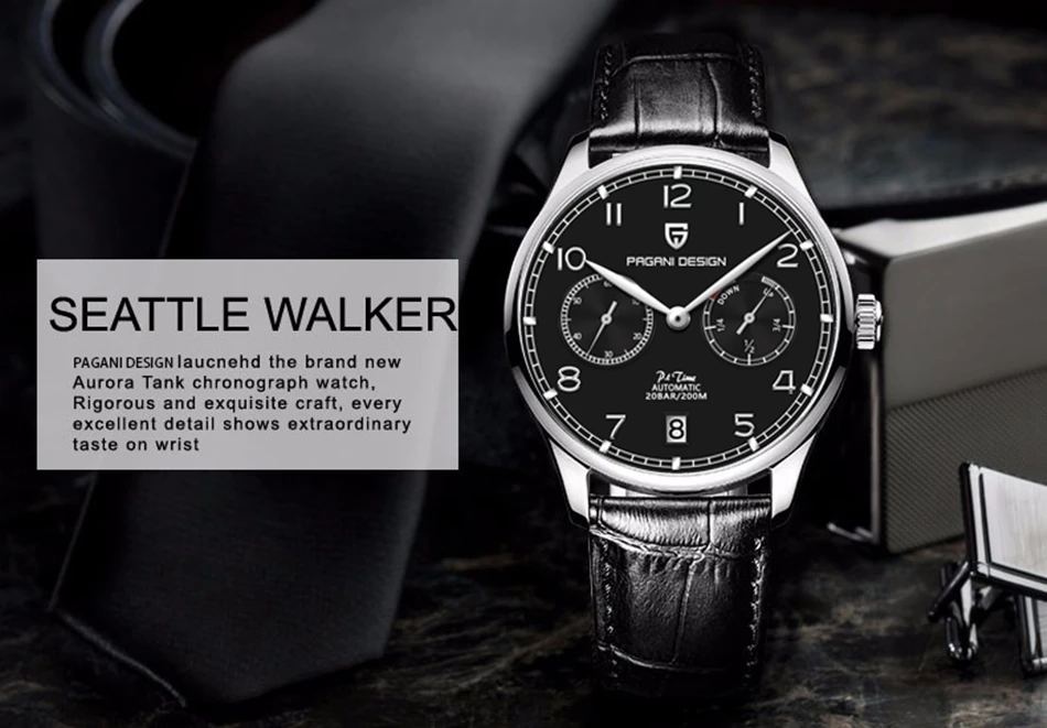 2022 New PAGANI DESIGN Luxury Men GMT Automatic Machinery Watch 40MM Ceramic Bezel Jubilee Strap Sapphire 100M Waterproof Clock