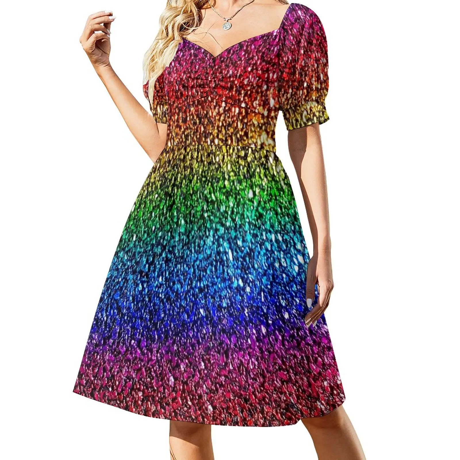 

Rainbow Fun Sleeveless Dress festival outfit women beach dresses