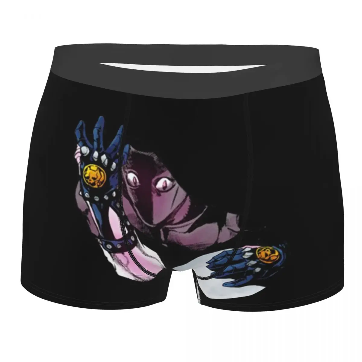 

Men Boxer Briefs Shorts Panties Jojos Bizarre Adventure Breathable Underwear Killer Queen Bites The Dust Male Printed Underpants