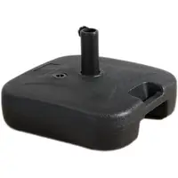 Heavy Duty Water Fillable Patio Umbrella Base Stand Square Outdoor Plastic Durable Adjustable Knob Easy Carry Adjustable Pole 2