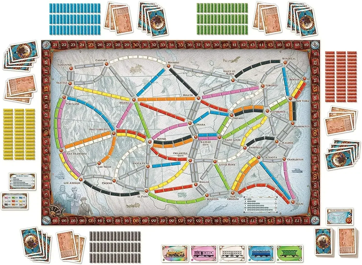 Ticket to Ride Board Game Family Multiplayer Friends Party Play Cards Game Plot Collection Toys Gifts 4