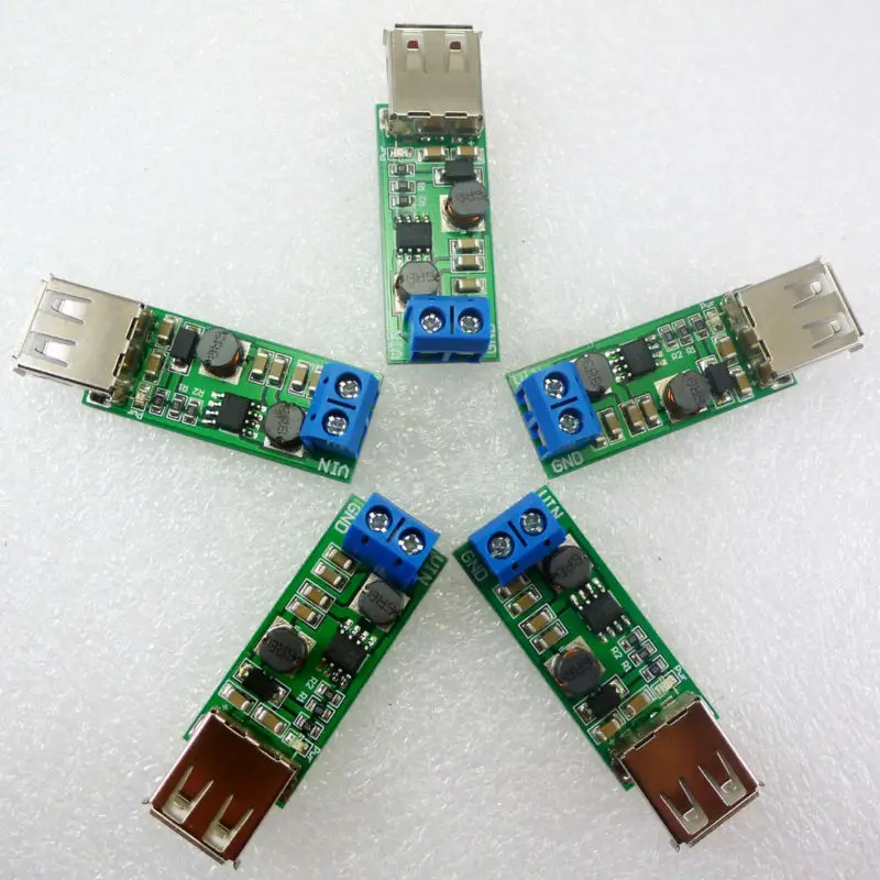 5 Pcs 5W Auto Boost-Buck Dc Dc Converter Modulo Regolatore Di Tensione 3V 3.3V 3.7V 4.5V 6V A 5V Usb Per La Ricarica Del Telefono Solare