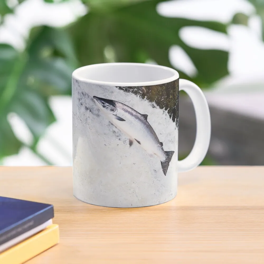 

Wild salmon leaping on a waterfall Coffee Mug Thermal Cups For Thermal Cups To Carry Mug