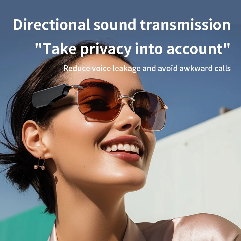 External Glasses Bluetooth Headphones Wireless Air Conduction Stereo Headset ENC Noise Reduction Handsfree Call Touch Operation