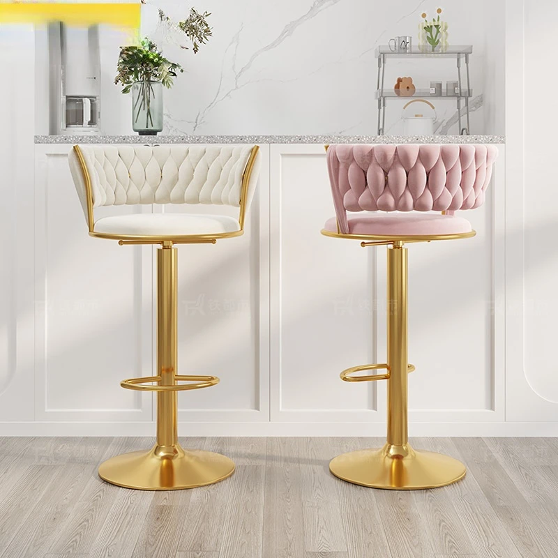 

Роскошный Европейский металлический барный стул, современный поворотный стильный столовый стул для библиотеки, регулируемый столик для макияжа, товары для дома