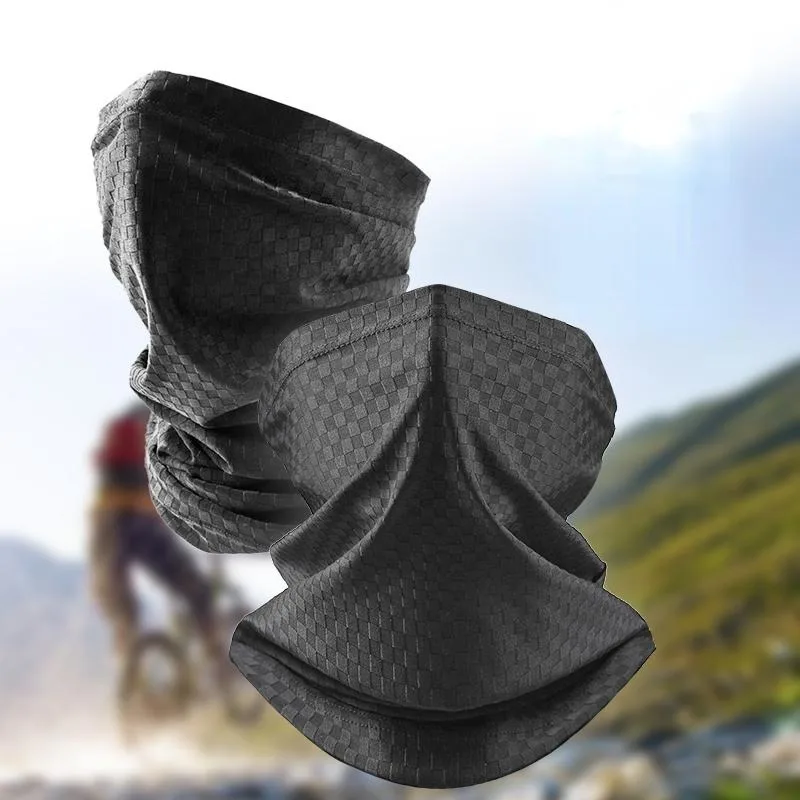 Summer Ice Silk Face Mask UV Protection Half Face Mask Outdoor Adult Balaclava Scarf Headwear Neck Gaiter ice silk sunscreen mask ice silk mask