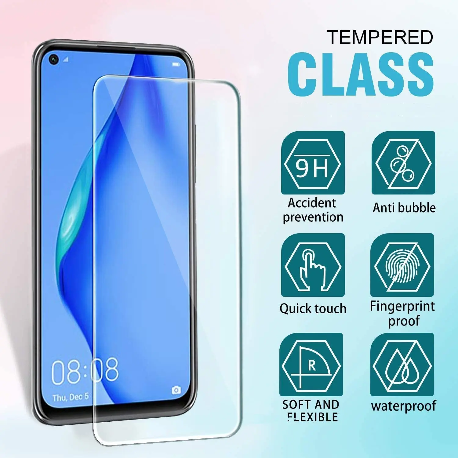5 шт. закаленное стекло для Huawei Nova 7 8i 9 10 11 11i Y61 Y90 SE ...