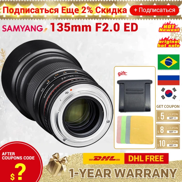 Samyang 135mm F2.0 ED Aspherical Telephoto Full Frame Lens Manual