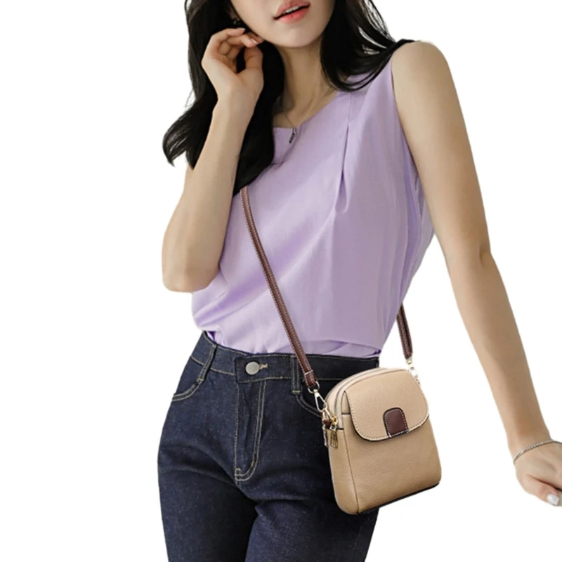 Bag for Girl Women Fashion Crossbody Bag Trendy PU Mini Square Bag E74B