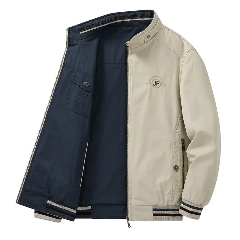 New Brands Double Sided Cotton Bomber Jackets Man Military Tactics Windbreaker Casual Coat Autumn Winter Slim Motorcycle Jacket