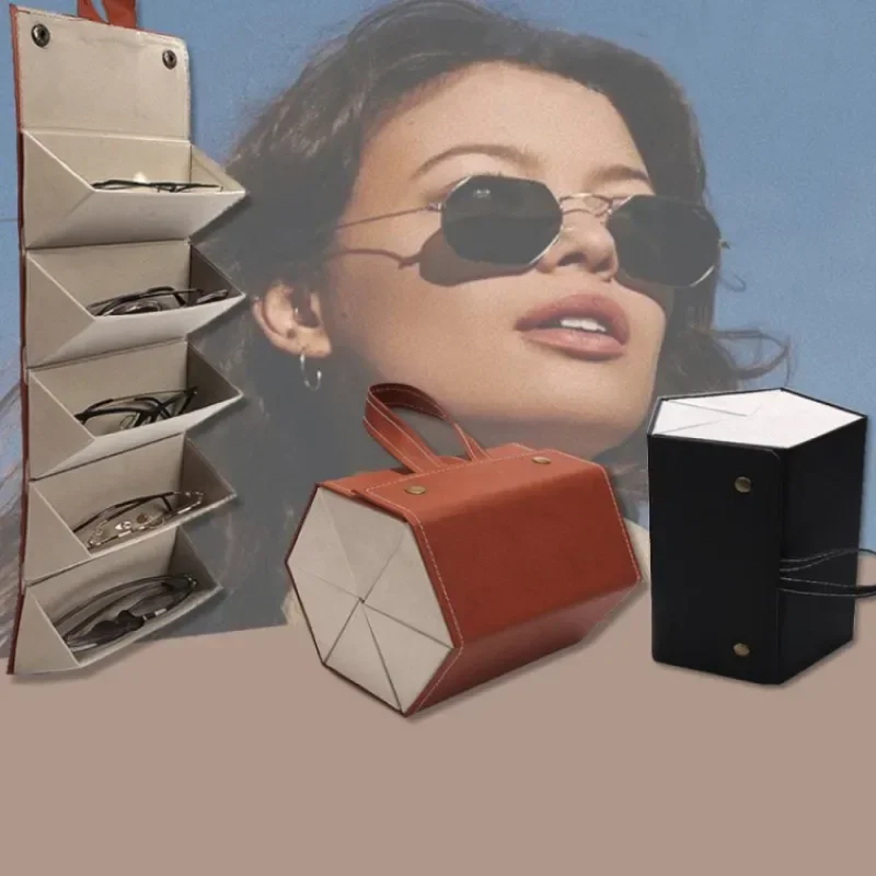 

Storage Portable Box Foldable Glasses Containermulti-slot Sunglasses Travel Case Organizer Eyeglasses