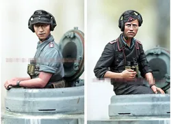 Poupée en résine moulée, échelle 1/35, Portrait complet, Kit d'assemblage de modèle non peint pour la seconde guerre mondiale (2 personnes), livraison gratuite 
