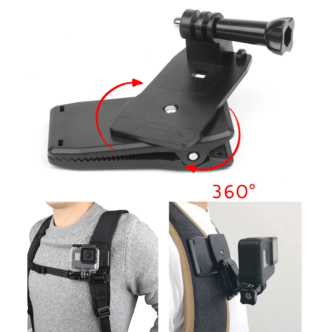 Insta360 One R Vs Gopro Hero 10 Action Camera Backpack Mount 360